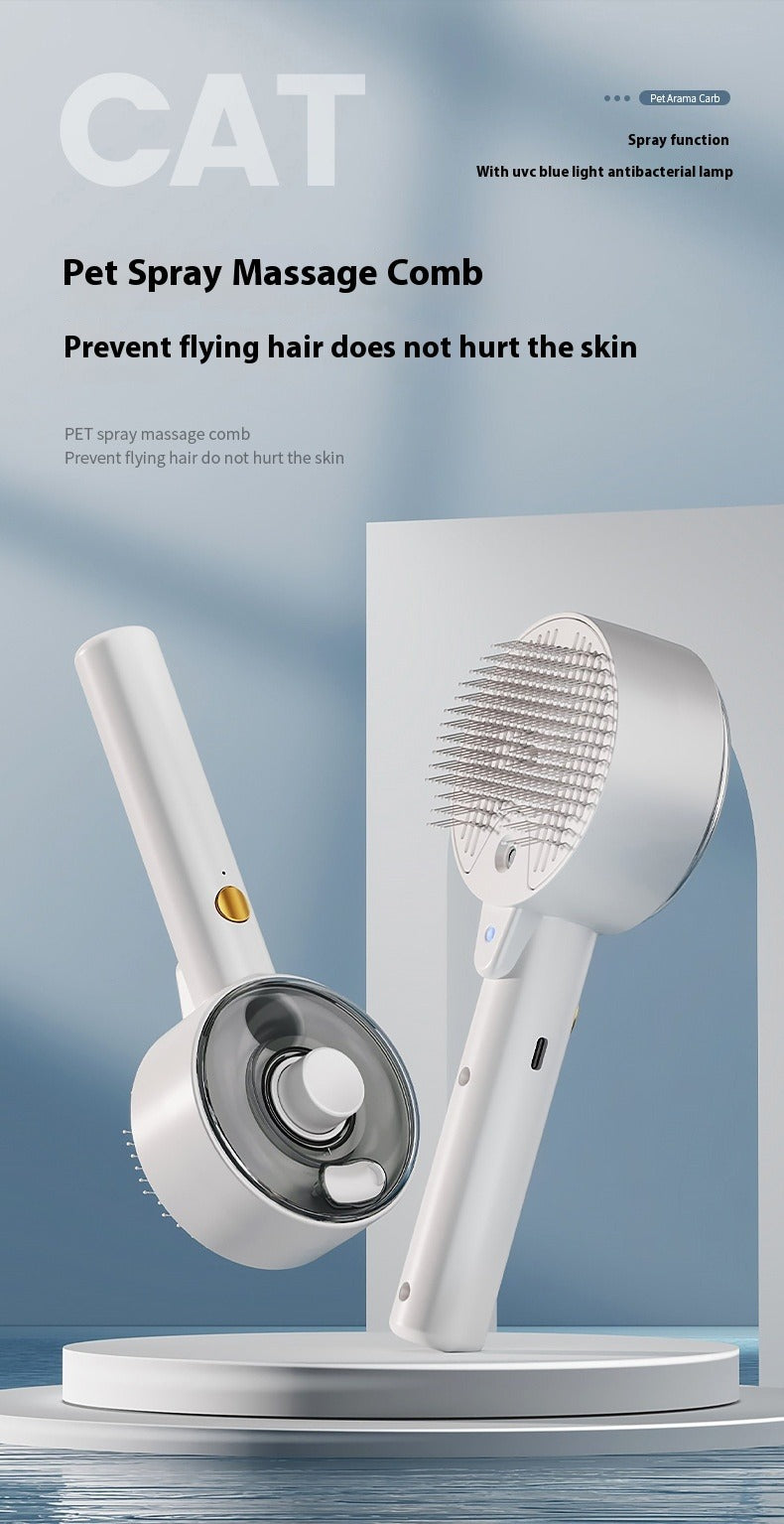Pet UV Sterilization Spray Grooming Comb