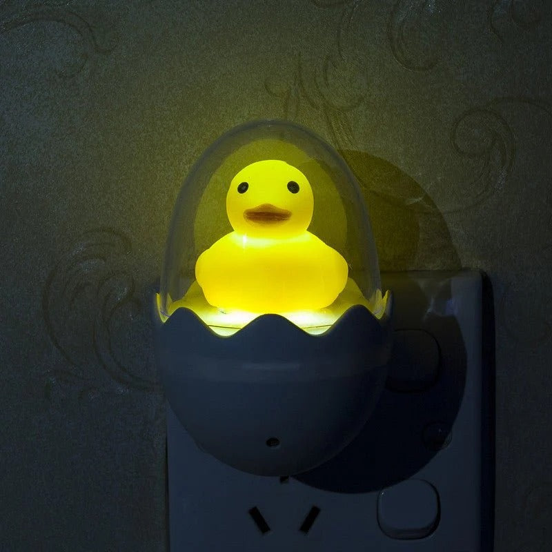 Duck Shape LED Sensor Night Light – Cute Auto Light Control Lamp for Kids & Home