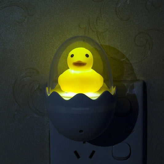 Duck Shape LED Sensor Night Light – Cute Auto Light Control Lamp for Kids & Home