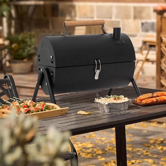 GrillMate Combo BBQ & Hob — Portable Charcoal Grill with Side Burner