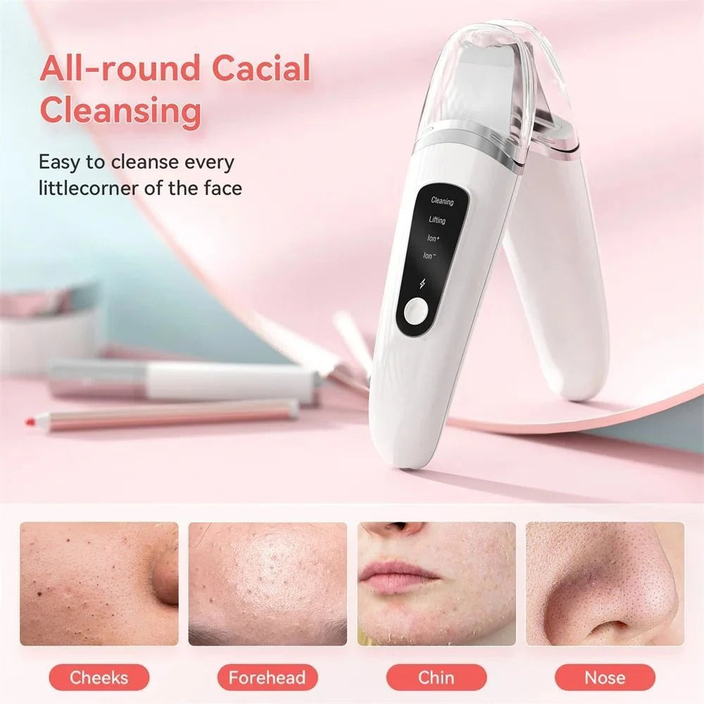 Ultrasonic Facial Skin Scrubber — 4 Modes, Deep Cleansing & Anti-Acne