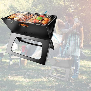 Foldable Charcoal Grill — Portable BBQ for Camping & Outdoor Cooking