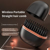 Mini Wireless Hair Straightening Comb – Portable Heated Styling Brush