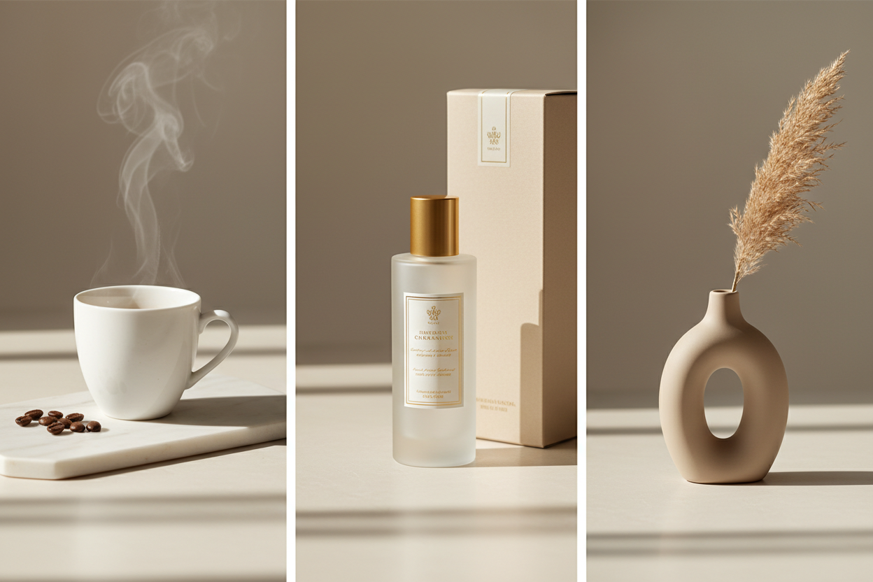 Modern three-panel banner