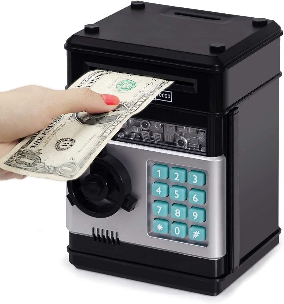 Trolley Case Electronic Piggy Bank – Kids ATM Money Box with Password & Music - Nexora storePersonalize your own text here